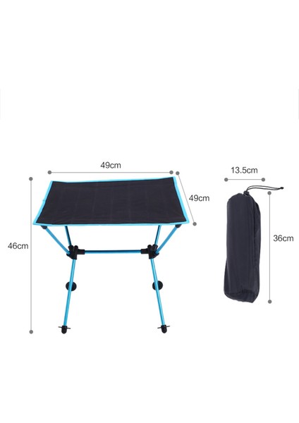Açık Portatif Katlanır Kamp Alüminyum Alaşım Sandalye Mavi (Yurt Dışından)
