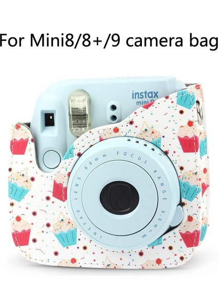 Ykd Store Fujıfılm Instax Mini 9 / Mini 8+ Için Pu Deri Çanta Çanta Dondurma Keki (Yurt Dışından) modelleri