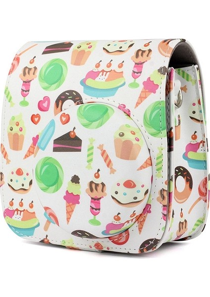 Ykd Store Fujıfılm Instax Mini 9 / Mini 8+ Için Pu Deri Çanta Çanta Dondurma Keki (Yurt Dışından)