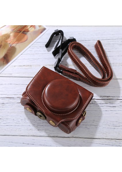 Canon Powershot G7 x Mark Iı Için Tam Vücut Deri Kılıf Çanta Kahverengi (Yurt Dışından) indirimleri