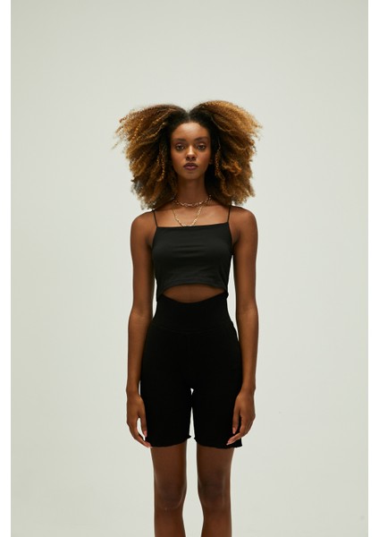 Kadın Siyah Atlet Vınyasa Tank Top
