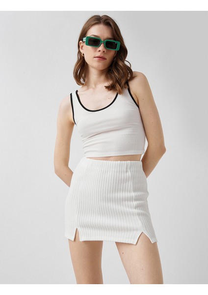 Mini Etek Çift Yırtmaç Detaylı fiyatları