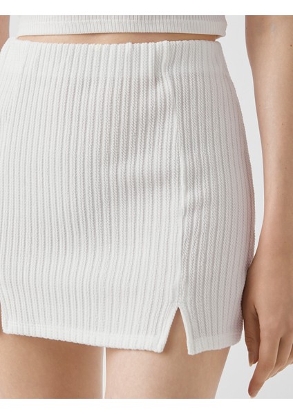 Mini Etek Çift Yırtmaç Detaylı indirimleri