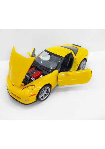 Chevrolet Corvette 2007 Model 1/24 Ölçek Diecast Model Araba fırsatları