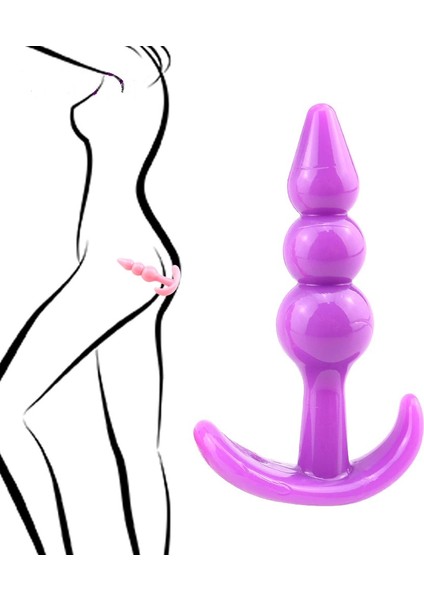 Esnek Anal Tıpa 10CM Boğumlu Anal Plug Vajinal Tıpa