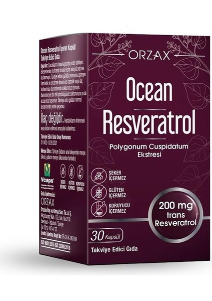 Ocean Resveratrol 200 Mg 30 Kapsül (Dcn101)