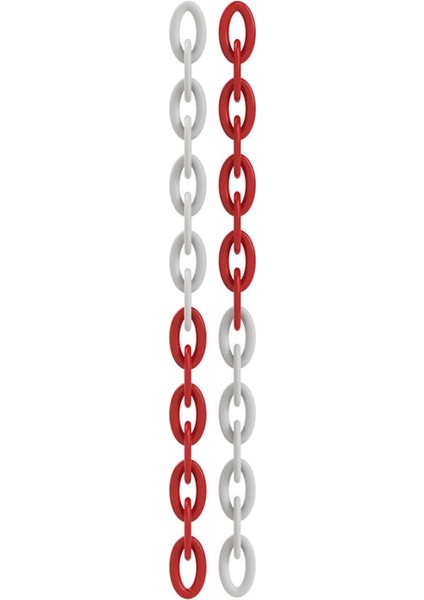 Plastik Trafik Zinciri Kırmızı-Beyaz 6 mm (30 Metre)