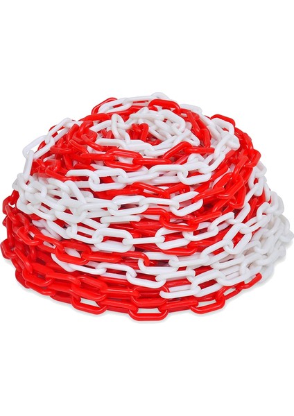 Plastik Trafik Zinciri Kırmızı-Beyaz 6 mm (30 Metre) modelleri