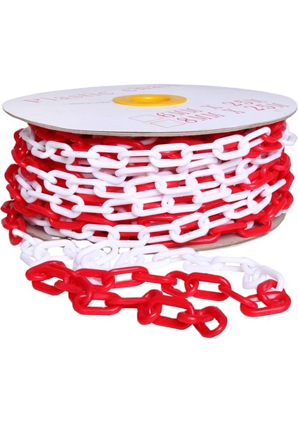 Plastik Trafik Zinciri Kırmızı-Beyaz 6 mm (30 Metre) fırsatları