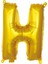 H Harf Folyo Gold Balon 36 cm 16 Inc 1