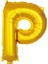 P Harf Folyo Gold Balon 36 cm 16 Inc 1