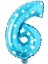 6 Rakam Folyo Mavi Balon 36 cm 16 Inc 1