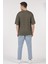 Unisex (Erkek -Kadın) Oversize ( Bol-Salaş ) T-Shirt Renk Haki Goes Here 2