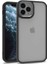 Case World Apple iPhone 12 Pro ile Uyumlu Kapak Metal Kamera Korumalı Arkası Şeffaf Silikon ile Uyumlu Kılıf - Siyah 1