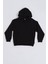 Organik Kapüşonlu Uzun Kollu Erkek Çocuk Sweatshirt - Siyah - 8-10 1