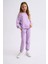Organik Uzun Kollu Kız Çocuk Sweatshirt - Lila - 8-10 4