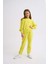 Organik Uzun Kollu Kız Çocuk Sweatshirt - Sarı - 8-10 2