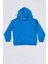Organik Kapüşonlu Uzun Kollu Kız Çocuk Sweatshirt - Mavi - 10-12 1
