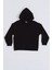 Organik Kapüşonlu Uzun Kollu Kız Çocuk Sweatshirt - Siyah - 10-12 1