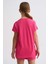 Organik Kısa Kollu Kız Çocuk Tişört - Pembe - 8-10 3