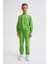 Organik Uzun Kollu Kız Çocuk Sweatshirt - Yeşil - 8-10 2