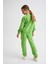 Organik Uzun Kollu Kız Çocuk Sweatshirt - Yeşil - 8-10 3