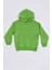 Organik Kapüşonlu Uzun Kollu Erkek Çocuk Sweatshirt - Yeşil - 12-14 1