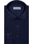 Slim Fit Armür Desenli Lacivert Erkek Gömlek 1