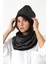 Siyah Kadın Bere ve Boyunluk 2li Set Takım Unique Peluş Wellsoft BB-095 3