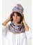 Bej Kadın Bere ve Boyunluk 2li Set Takım Somon Peluş Wellsoft BB-096 2