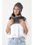 Gri Kadın Bere ve Boyunluk 2li Set Takım Unisex Peluş Wellsoft BB-098 2