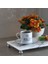 Mermer Leylak 30 x 20 cm Gümüş Boncuk Ayak Sunum Tabağı 2