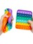 Pop It Push Bubble Fidget Özel Pop Duyusal Oyuncak Zihinsel Stres Oyunu Popit Gökkuşağı 4