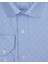 Slim Fit Armür Desenli Mavi Erkek Gömlek 2