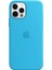 Apple iPhone 11 Pro Uyumlu Logolu Içi Kadife Altı Açık Lansman Açık Mavi Silikon Kılıf 1
