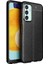 Caseworld Samsung Galaxy M23 Kılıf Darbe Korumalı Deri Görünümlü Silikon Arka Kapak - Siyah 1