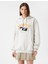 Baskılı Oversize Sweatshirt Kapüşonlu Cepli 3