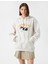 Baskılı Oversize Sweatshirt Kapüşonlu Cepli 1