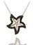 Siyah Taşlı Deniz Yıldızı Gümüş Kolye 2