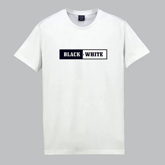 Black Baskılı Unisex Tişört