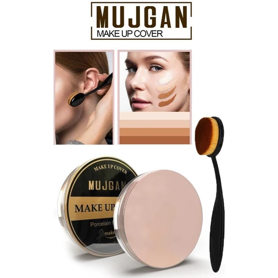 Mujgan Make Up Cover Porselen Kapatıcı + Klasik Kaşık Fırça