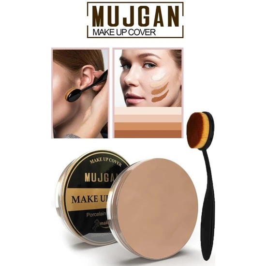 Mujgan Make Up Cover Porselen Kapatıcı + Klasik Kaşık Fırça