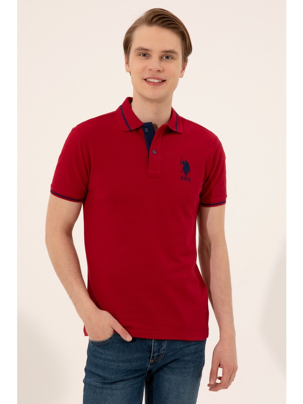 U.S. Polo Assn. Erkek Bordo T Shirt Basic 50247371-VR014