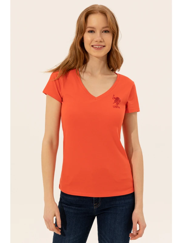 U.S. Polo Assn. Kadın Kırmızı Basic Tişört 50246286-VR213