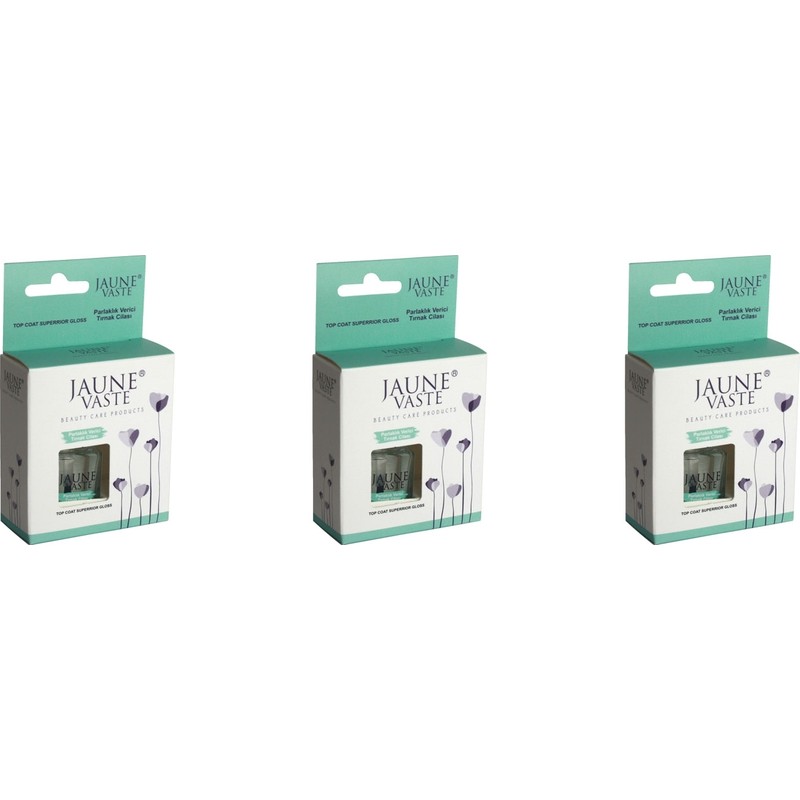 Jaune Vaste Parlaklık Veren Tırnak Cilası Top Coat Superrıor Gloss 3'lü