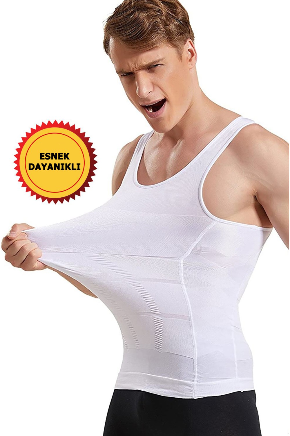 TangModa Erkek Korse Atlet Bel Korsesi Toparlayıcı 2 Li Set Inceltici Korse Atlet görsel 4