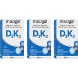 Maxigal Vitamin D, Vitamin K 20 ml Damla Takviye Edici Gıda - 3'lü