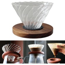 Binduo V60 Demleme Kahve Drip Home Cafe Restoranlar Ahşap Base Kolay Kılavuzu (Yurt Dışından)