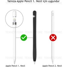 TEKNETSTORE Apple Pencıl 1. Nesil Silikon Koruyucu Kılıf Siyah