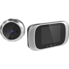 Qearl Dd1 2.8 İnç LCD Dijital Gece Görme Kamera Kapı Zili Peephole Gümüş (Yurt Dışından)